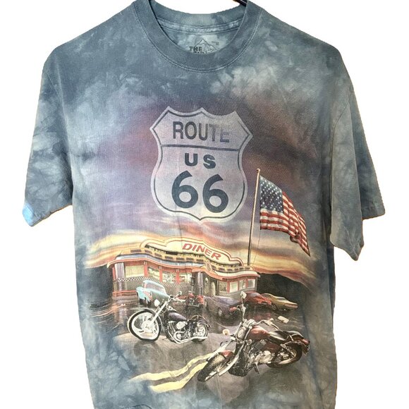 The Mountain T-Shirt - Route 66 - American Flag, Diner, Motorcycles - Size M - Picture 2 of 6
